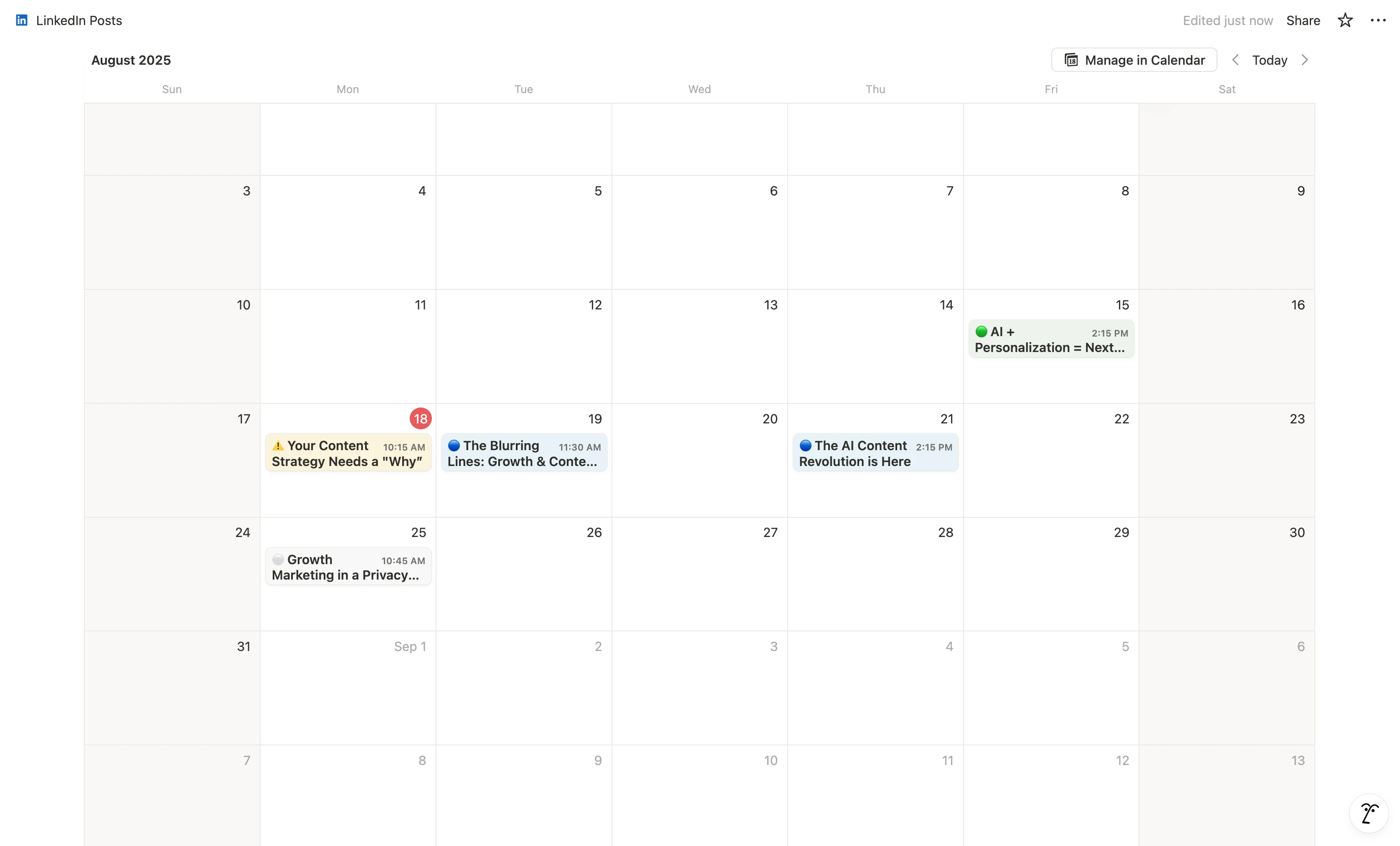 Screenshot of the BroadPost dashboard showing actionable information.